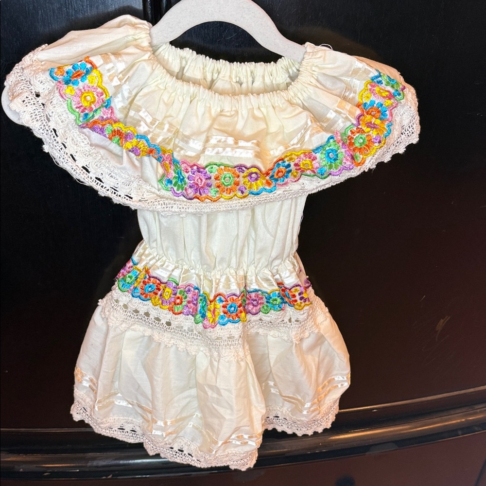 Elegant Floral Kids Dress with Embroidery